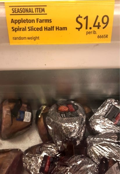 Appleton Farms Spiral Sliced Half Ham for $1.49/lb