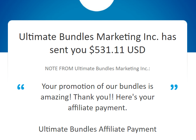 ultimate bundles proof of payment