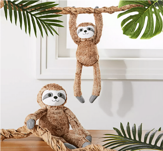 sloth craft using brown paper as branches