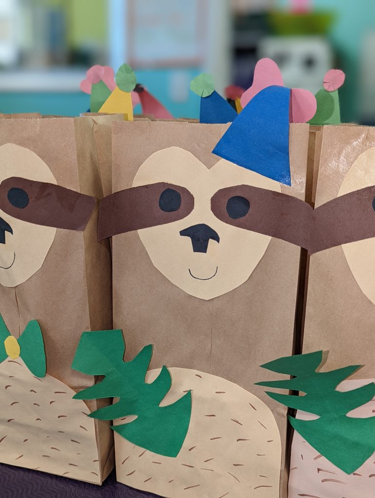Sloth goodie bag - DIY Template